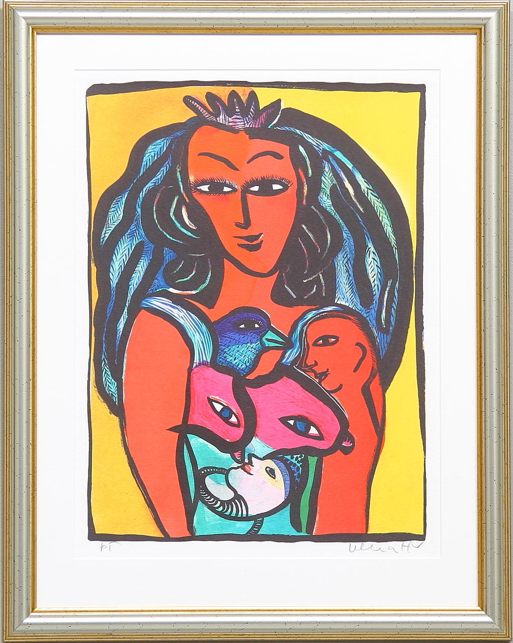 ULRICA HYDMAN-VALLIEN. Grafiskt blad, provtryck. Signerad.