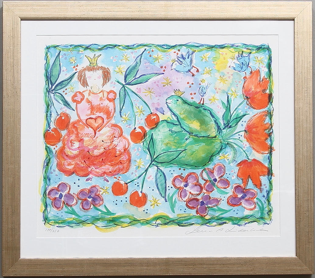 LENA LINDERHOLM. Grafiskt blad/blandteknik. Signerad och numrerad 188/250.