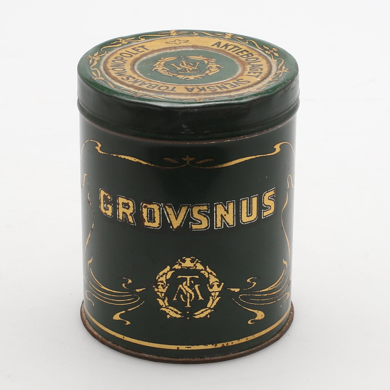 TOBAKSBURK, plåt, Aktiebolaget Svenska Tobaksmonopolet, 1900-tal.