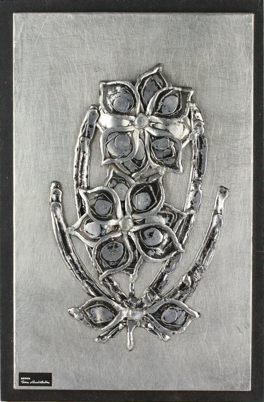 SVEN LINDSTRÖM. Wall relief, pewter, signed.