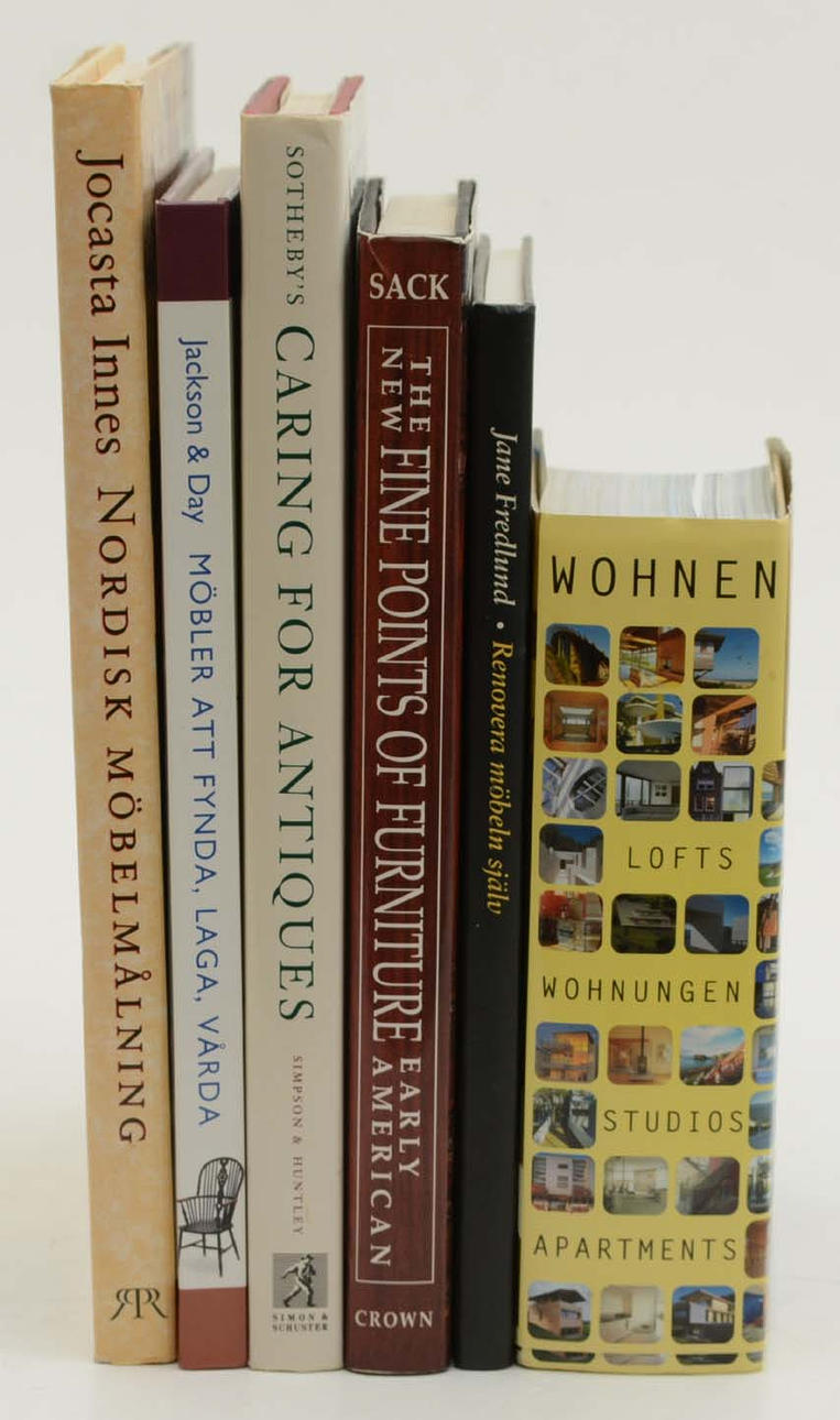 Böcker om möbler och inredning. 6 vol. Böcker, Kartor & Handskrifter ...