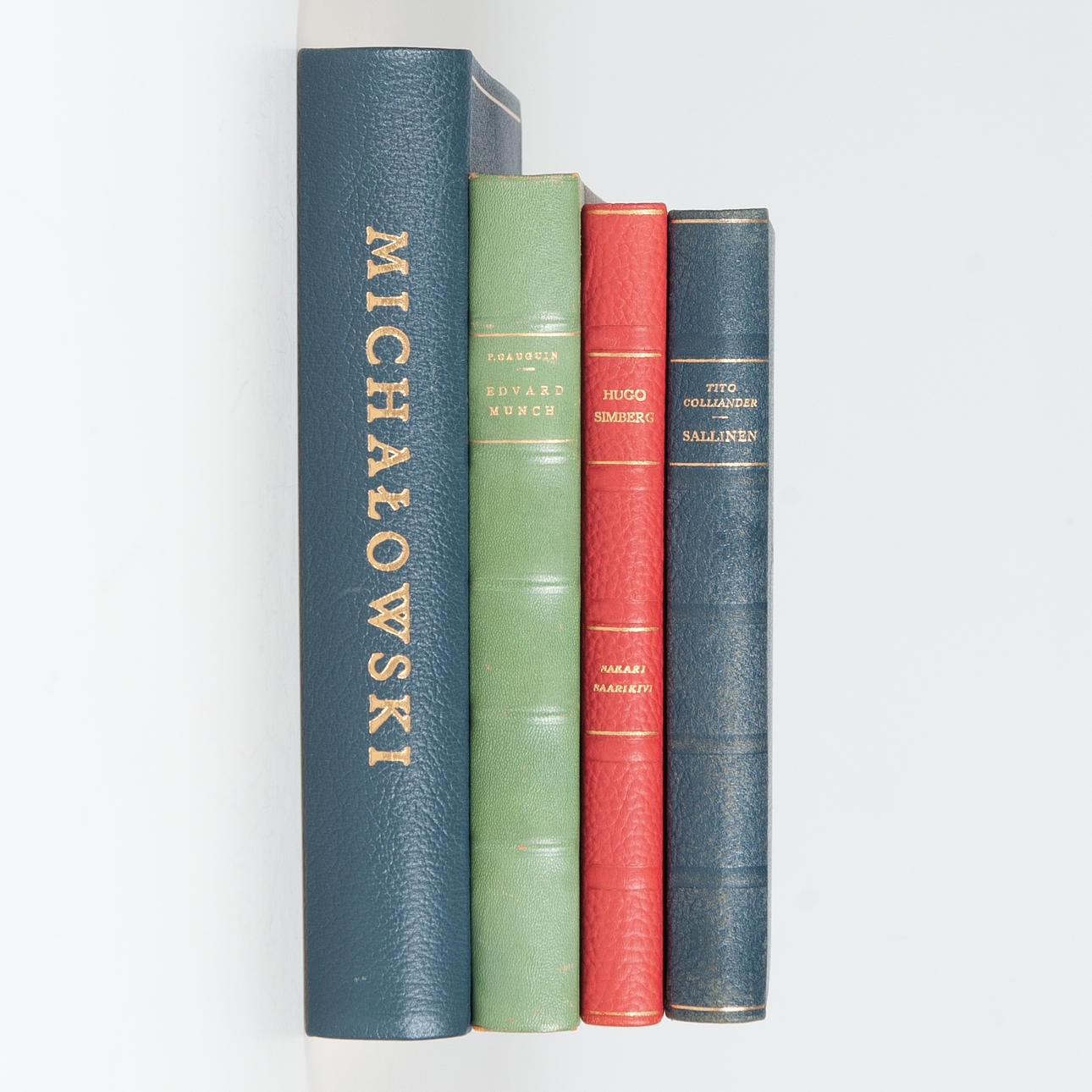 BOOKS. 4 pieces of art, Michalowski, Munch, Simberg and Sallinen. Predominant bibliophile editions.