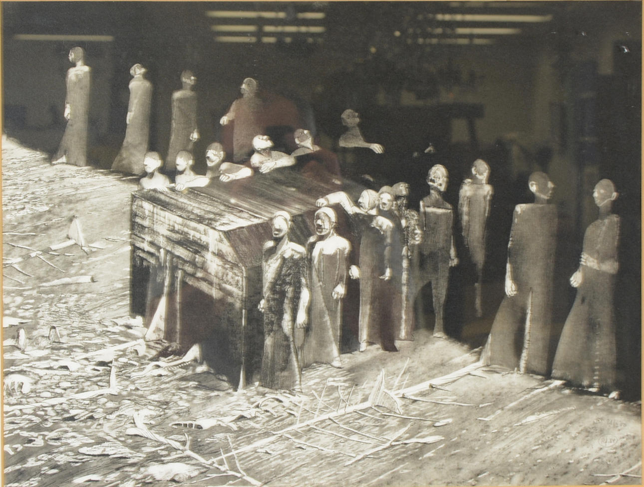 ROJ FRIBERG. Litografi, monogramsignerad, daterad 84 och numrerad 81/300.