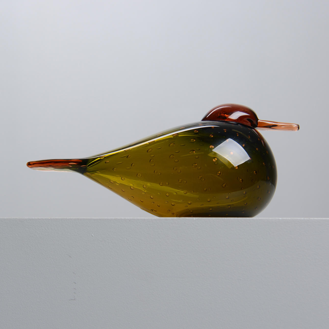 OIVA TOIKKA. A glass bird, “Grass Eider”, from the series Birds
