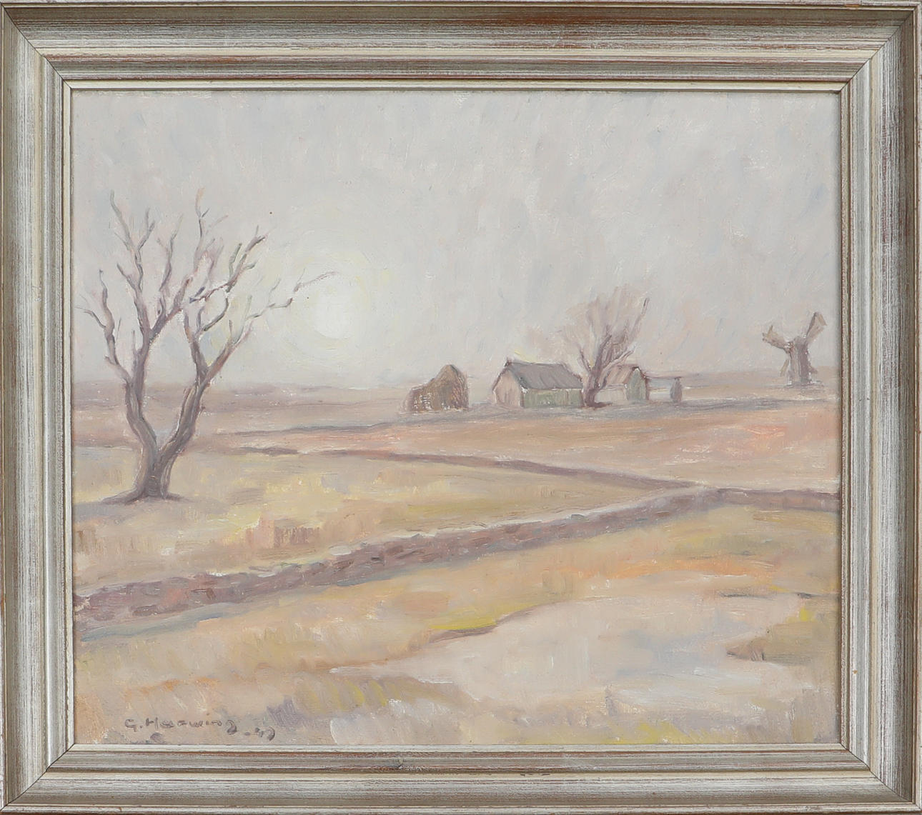 GOTTHARD HARWING. oil on canvas, signed.