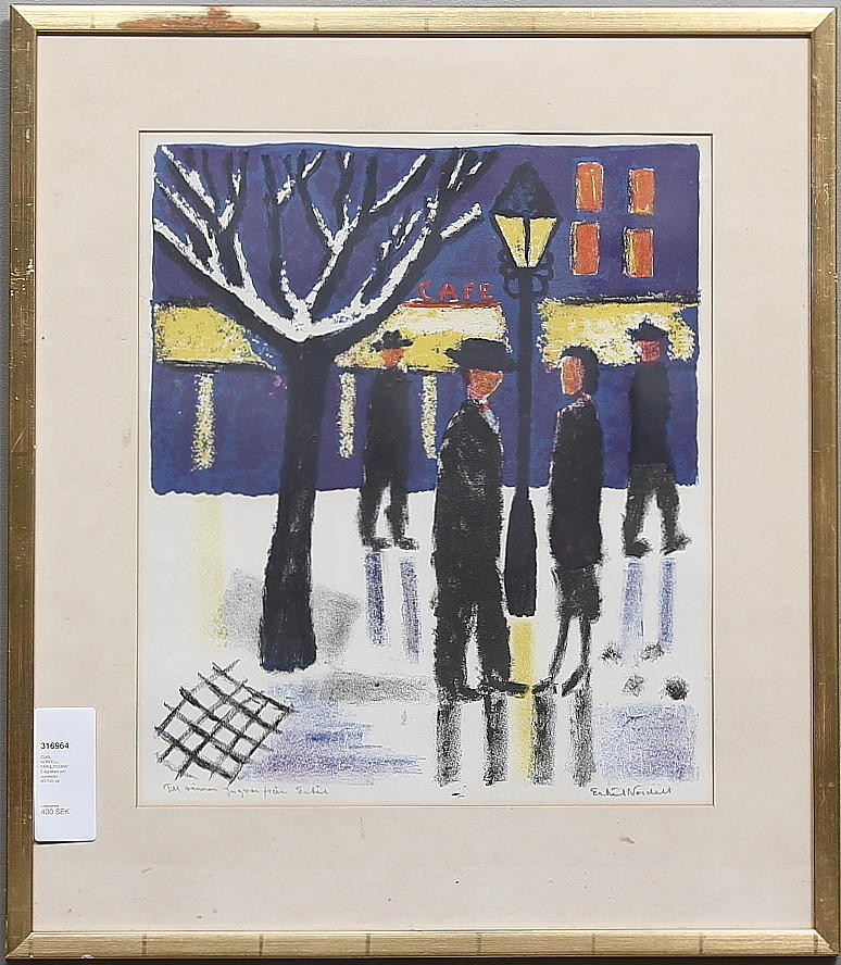 ESKIL NORDELL. FÄRGLITOGRAFI, signerad och numrerad 60/150.