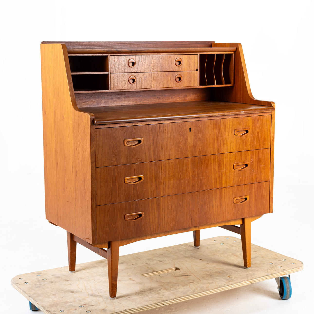 SEKRETÄR, teak, 1950/60-tal.