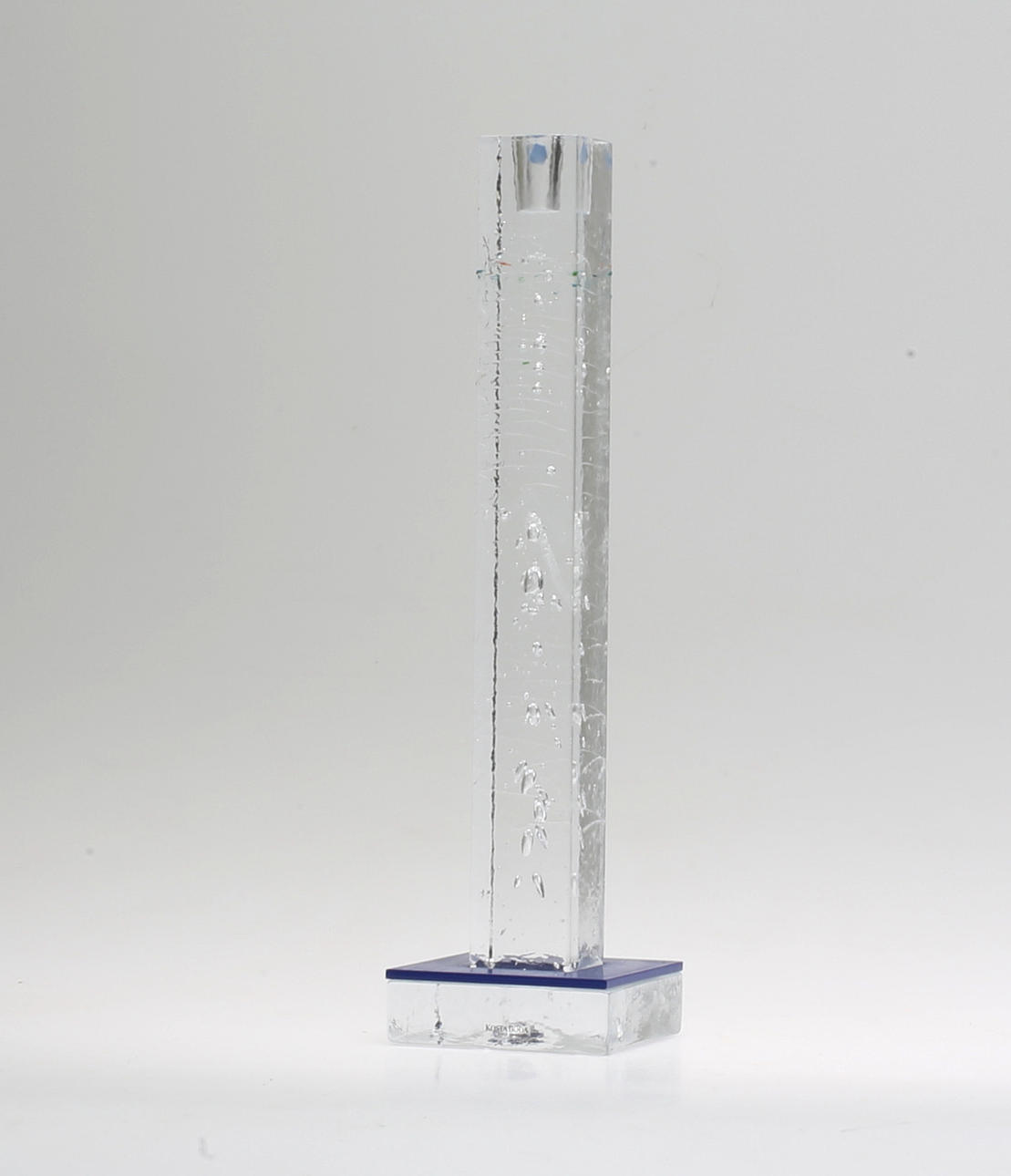 LJUSSTAKE, glas samt metall, Bertil Vallien, signerad.