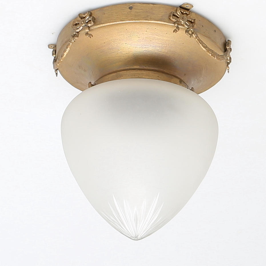 TAKPLAFOND, glas och metall, 1900-talets första hälft.