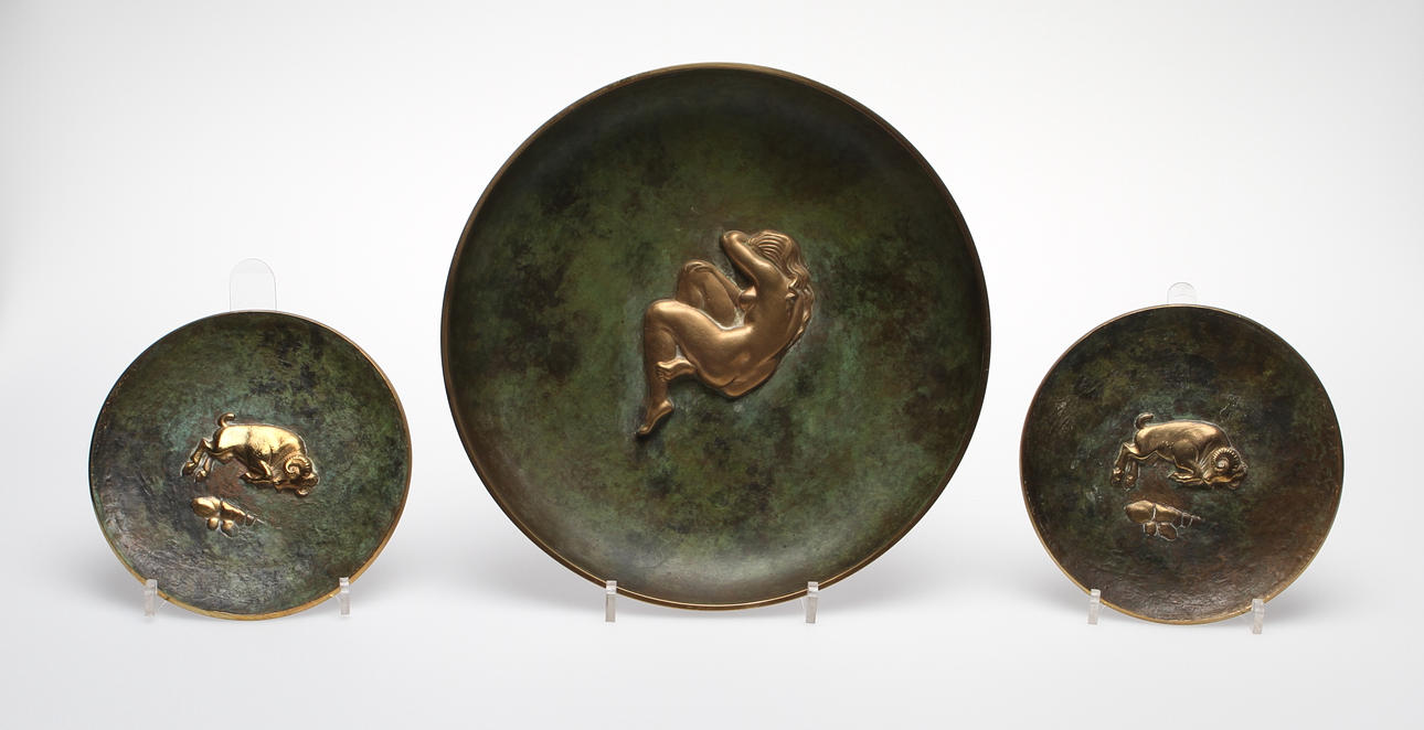 FAT och 2 TALLRIKAR, brons.