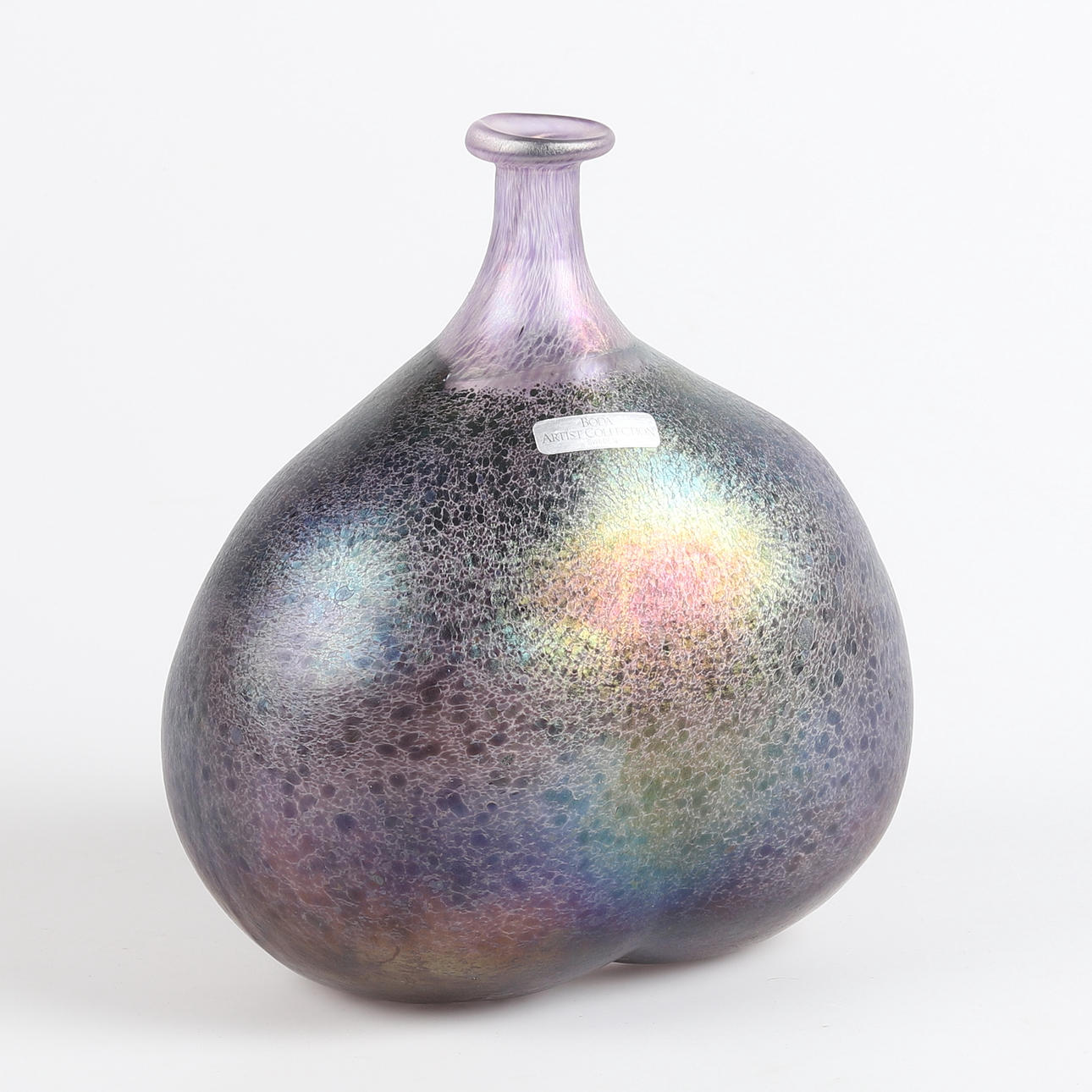 BERTIL VALLIEN. Vase „Volcano“, irisierendes Glas, Boda.