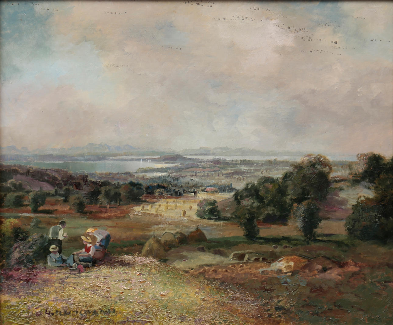 PROBABLY ENGLISH SCHOOL, 20TH CENTURY. Animierte Landschaft.