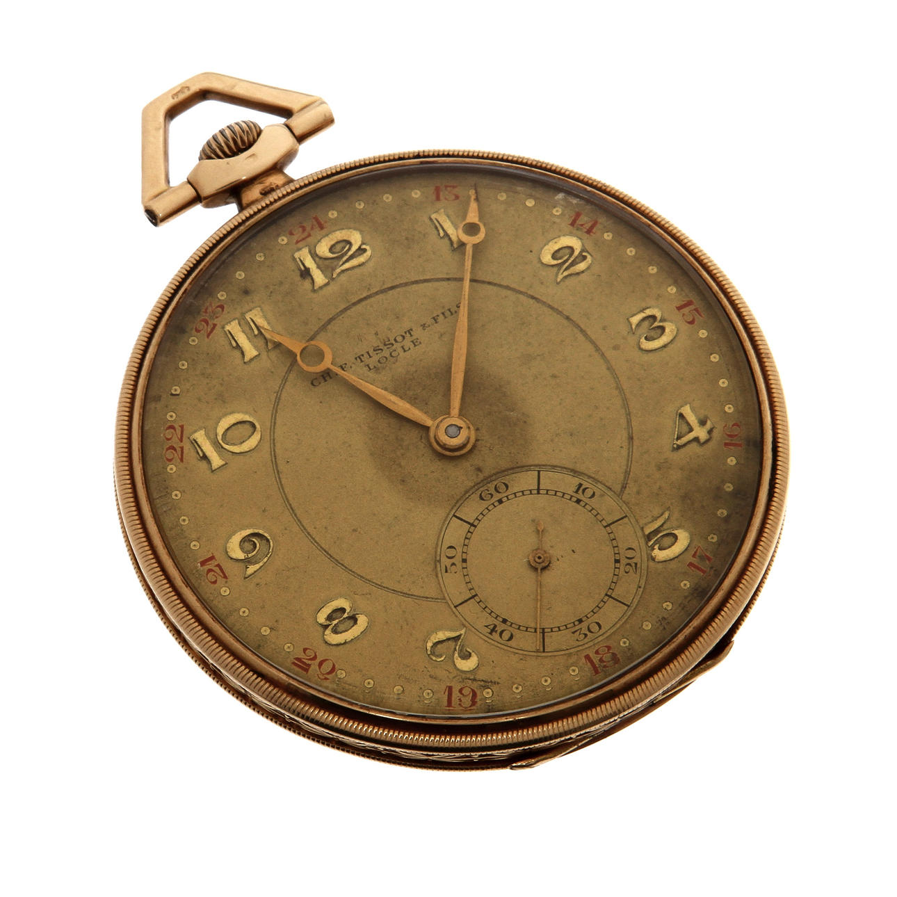 FICKUR, 14K rödguld, CH.F. Tissot & Fils, Locle, 1900-talets första hälft.