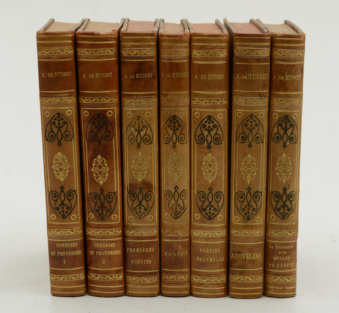 A. de Musset. writings 7 vol. francais.
