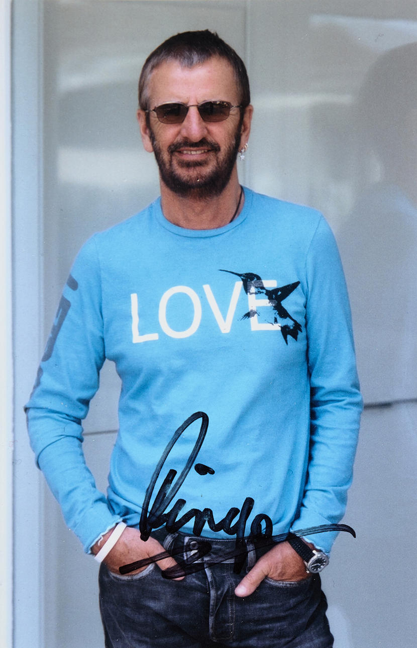 RINGO STARR, AUTOGRAMM, WERBEAUTOGRAMM, 2006.
