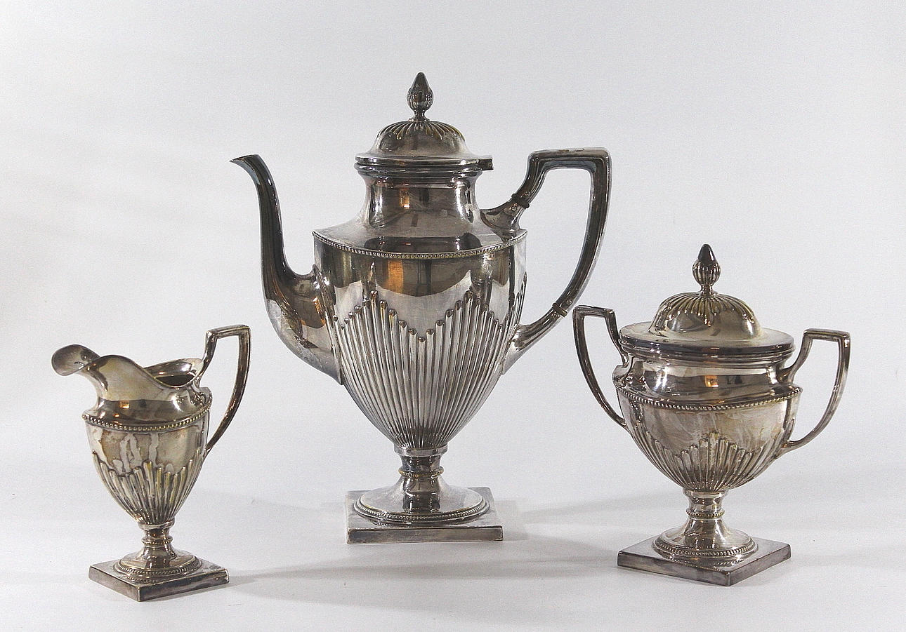 KAFFESETT, 3 delar, NS stämplat WMFM.