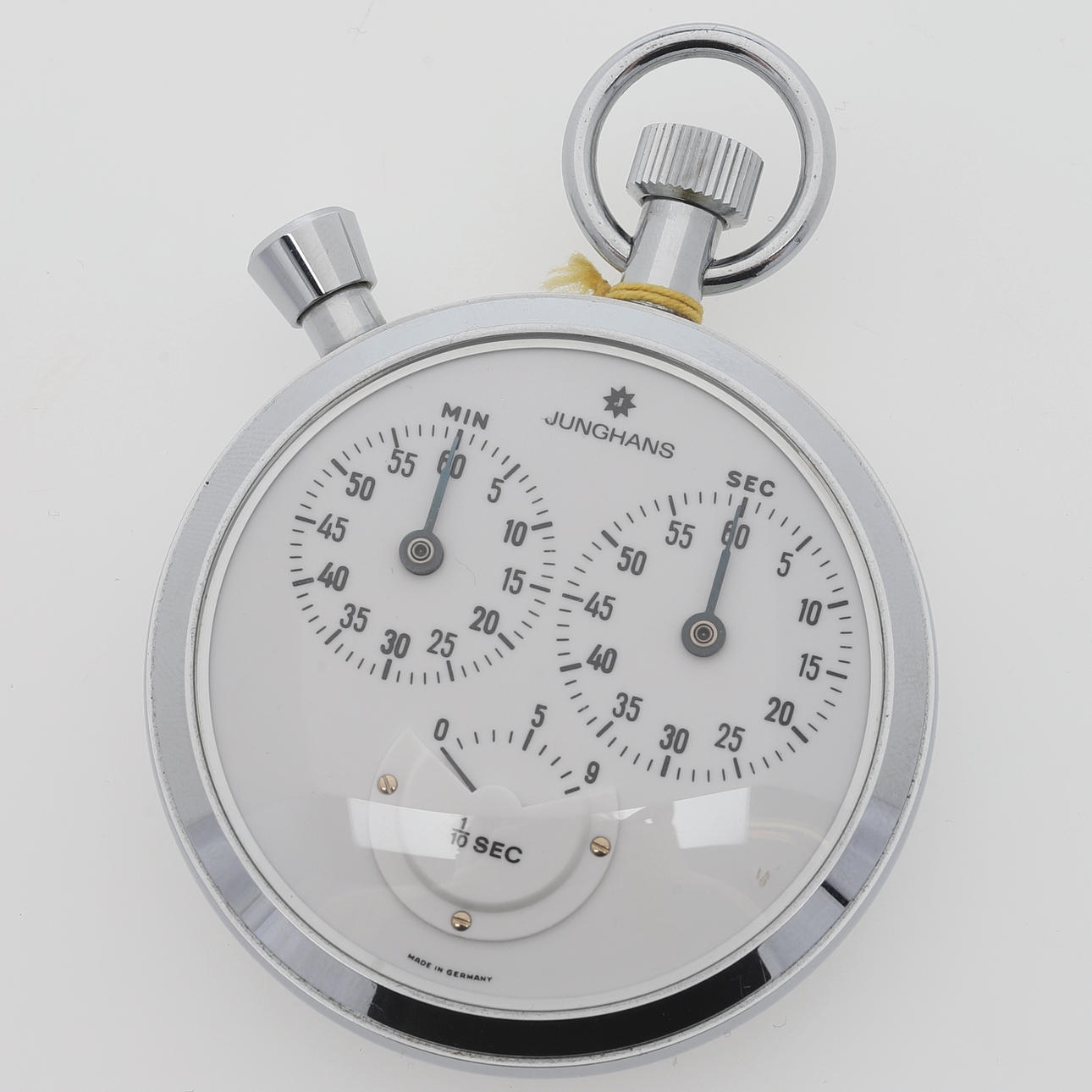 Eine Junghans Stoppuhr aus Weißmetall, Deutschland.