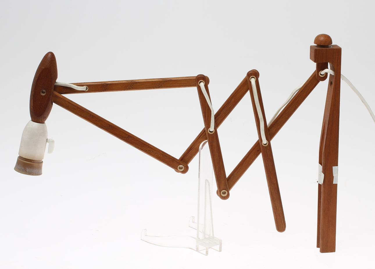 VÄGGLAMPA, teak, design Erik Hansen, Le Klint, Formgiven 1952.
