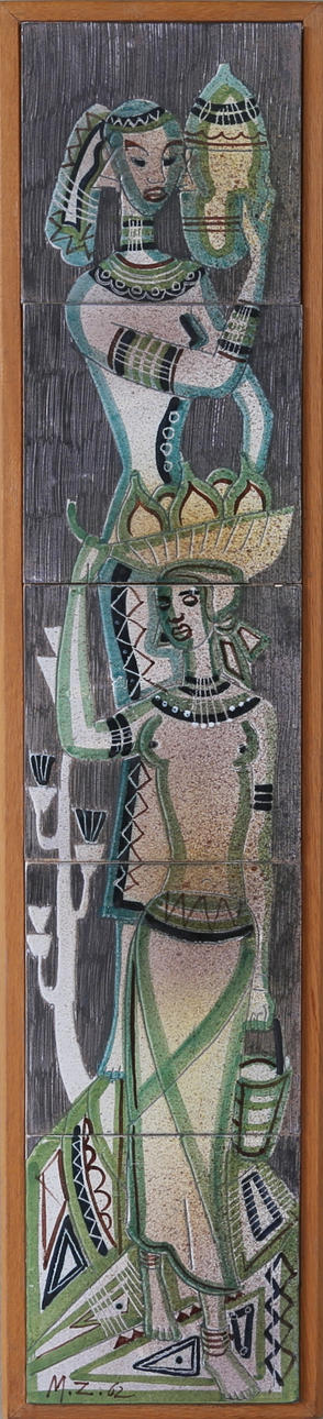 MARIAN ZAWADZKI. Väggrelief, signerad och daterad 62.