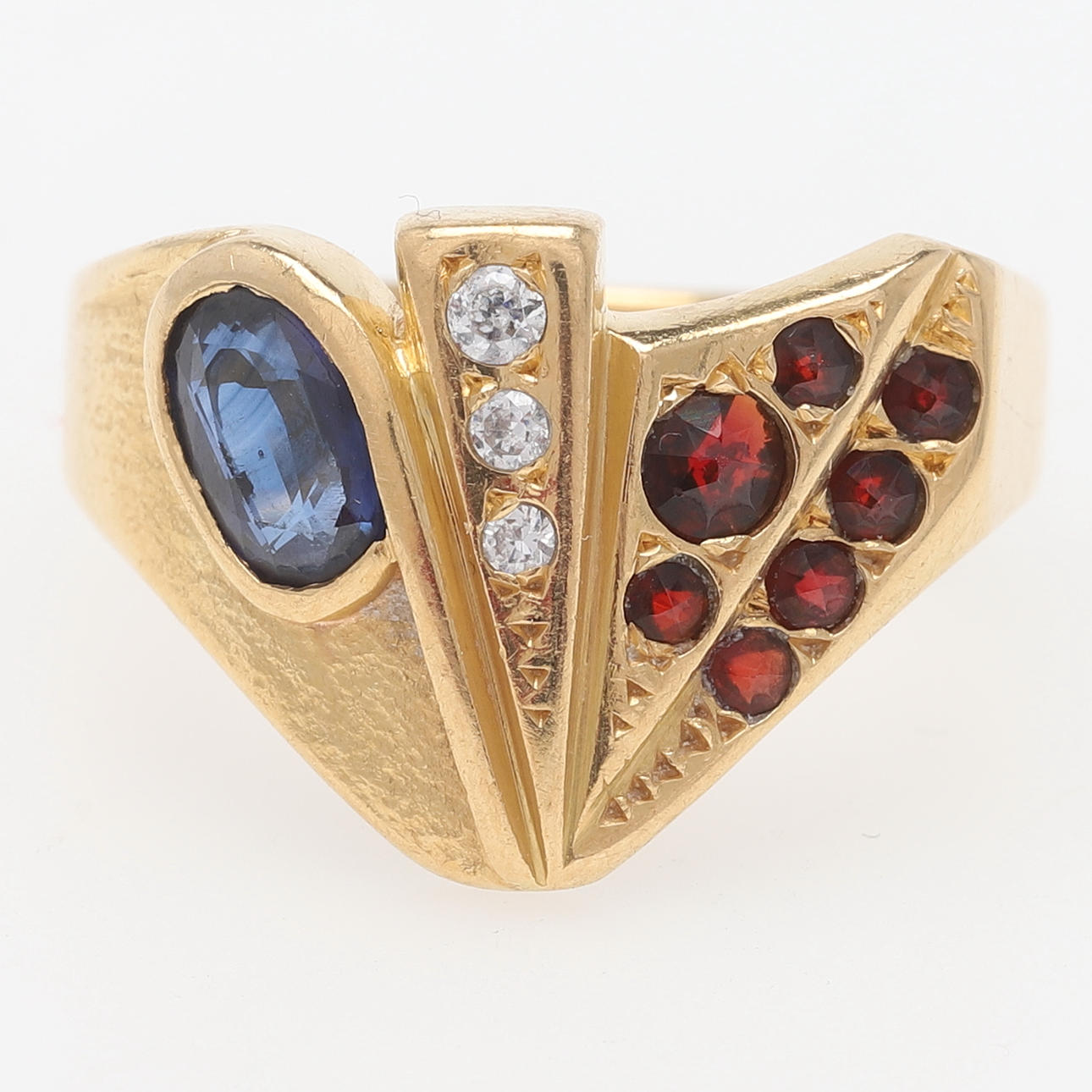 RING, 18K guld med stenar, Sonny Carlberg Guldsmed, Sölvesborg.