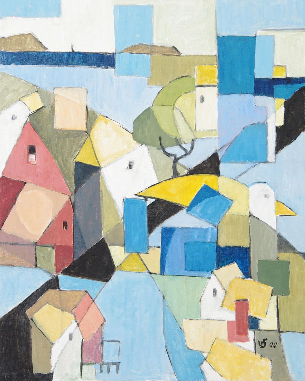 ULF SELLERGREN. "Sommar vid havet", olja på duk, monogramsignerad US.