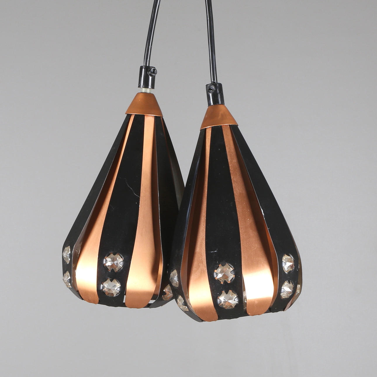 FÖNSTERLAMPOR, 2 st, Werner Schou för Coronell Electro, Danmark, 1900-talets senare hälft.