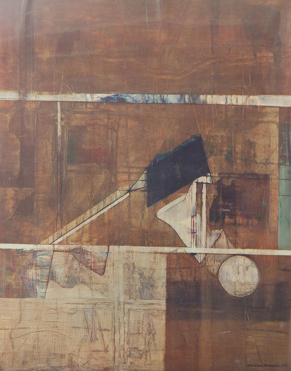 ANDERS ÖSTERLIN. Komposition, signerat tryck.