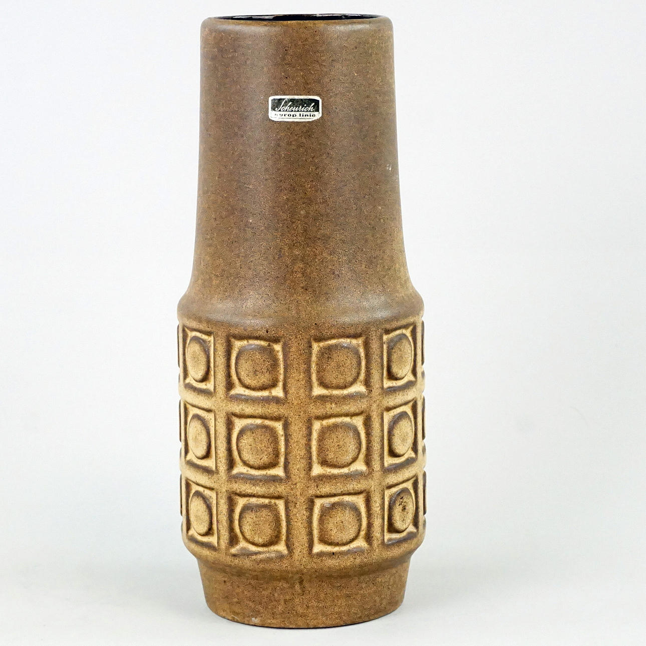 A ceramic vase, Scheurich, Germany, with label.