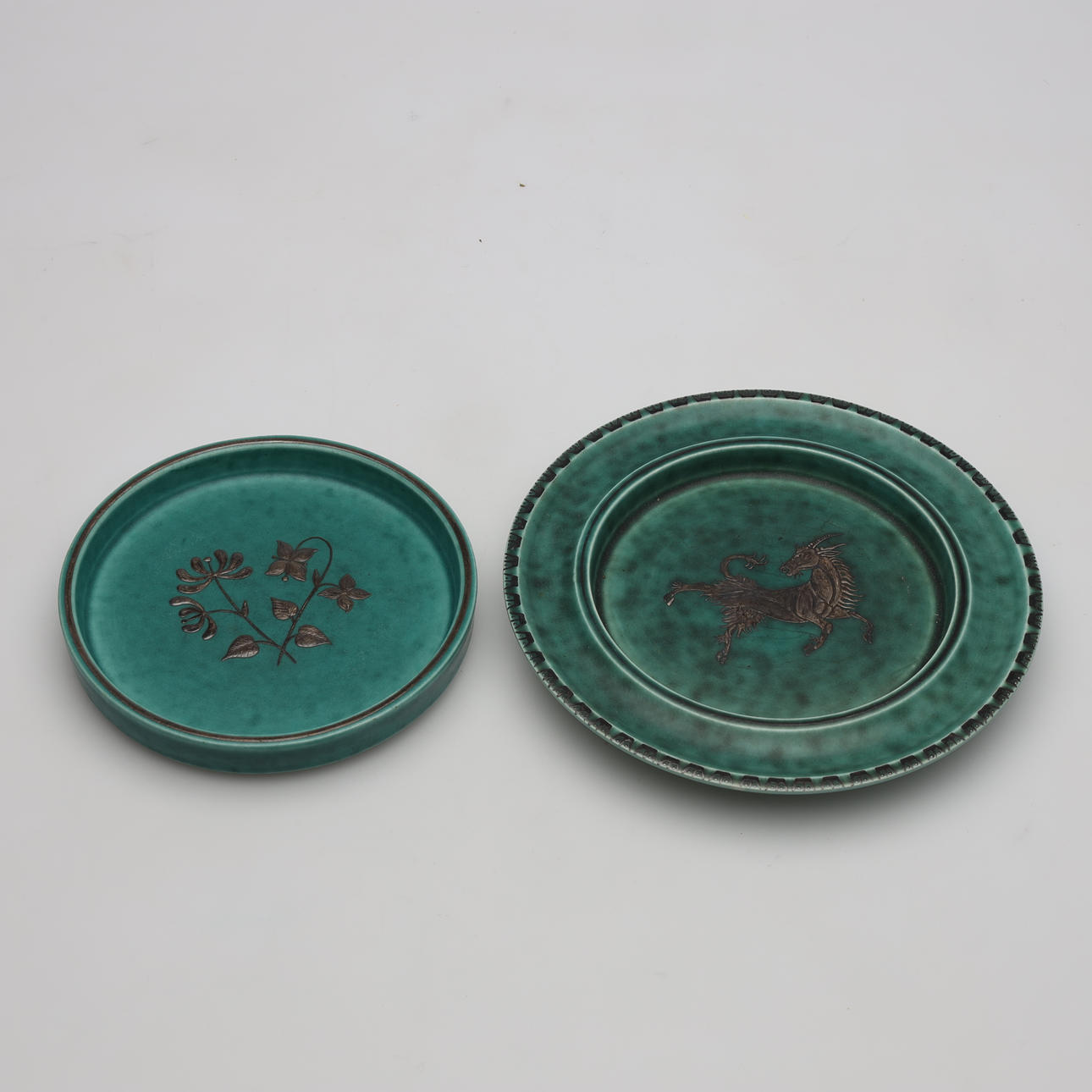 WILHELM KÅGE. FAT, 2 stk, Argenta, Gustavsberg.