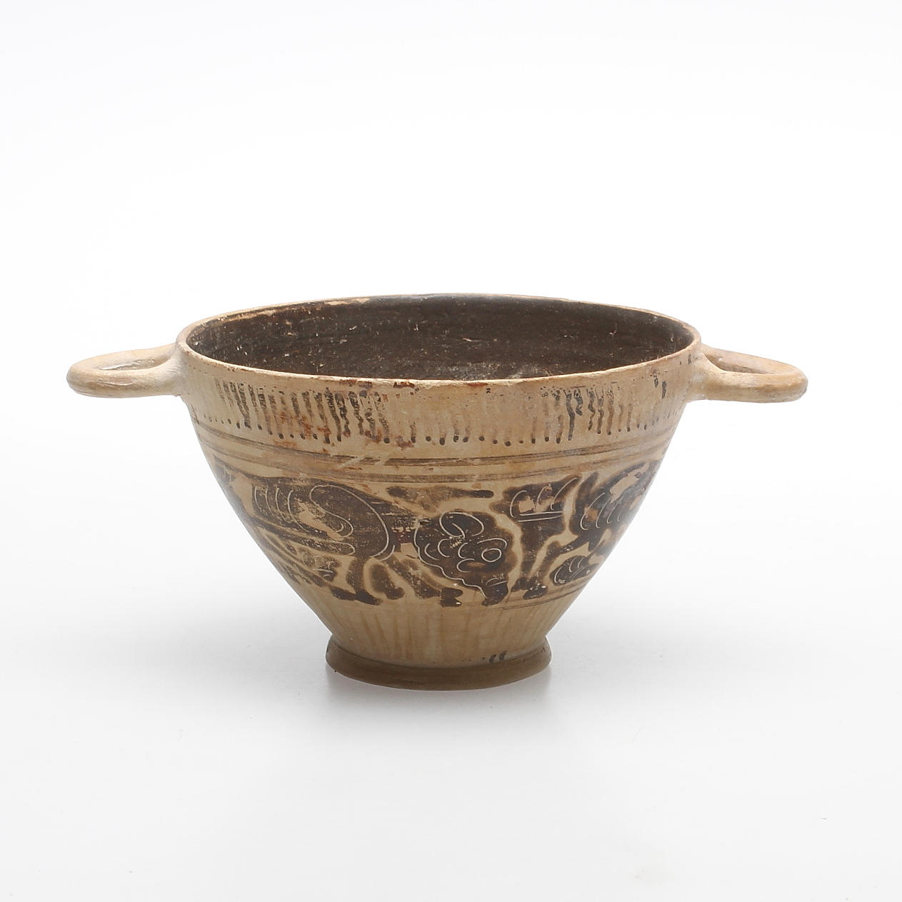 VINBÄGARE, Lergods, troligen Korinth och 600-tal f Kr.