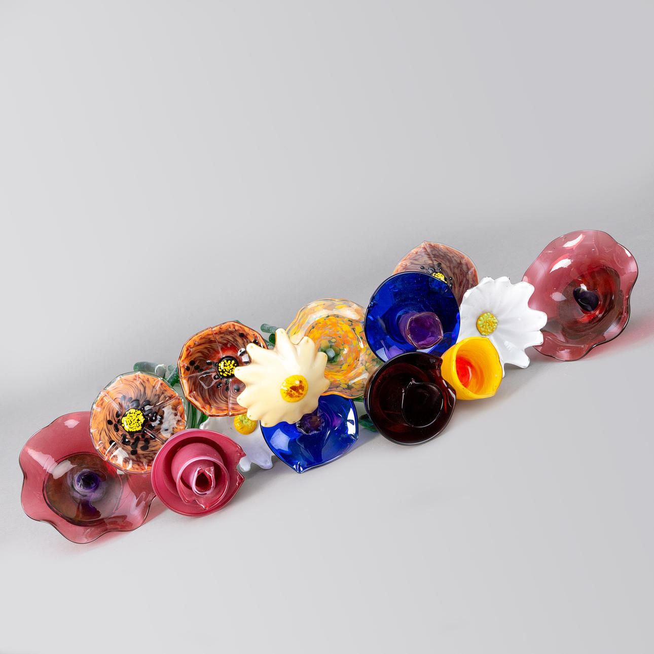 Glas blommor, 14 st.