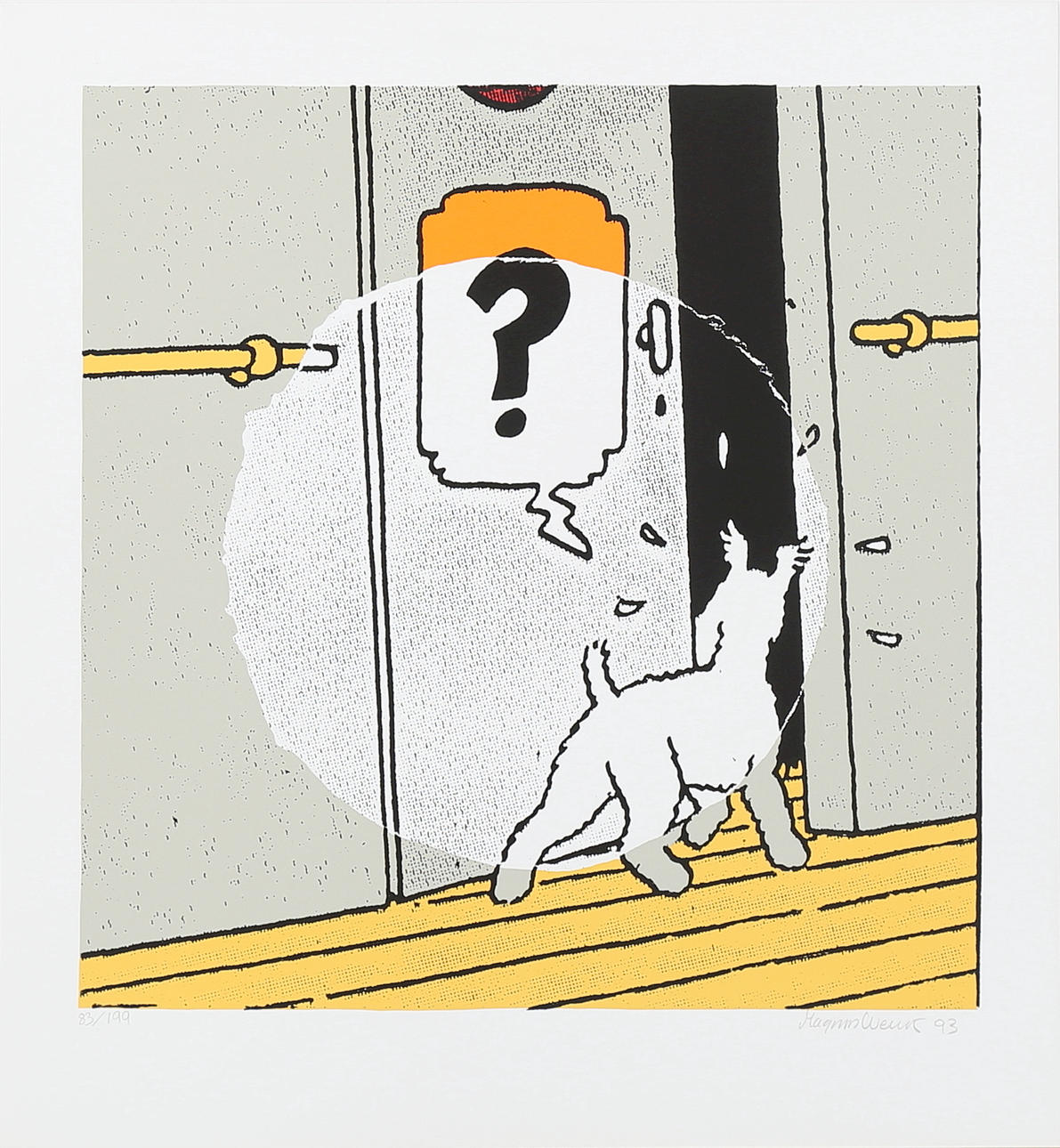 MAGNUS WEINSJÖ. Milou, färgserigrafi nr 83/199, signerad och daterad -93.