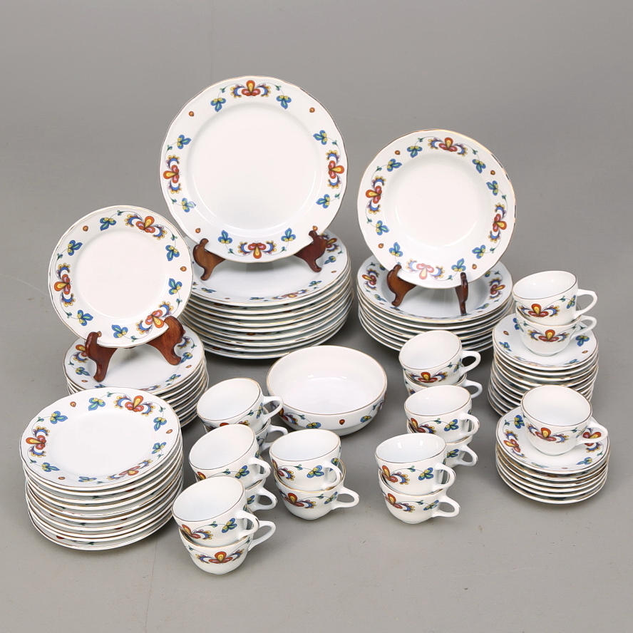 MAT-/KAFFESERVIS, 55 delar, Porsgrund, Norge, 1990-tal.