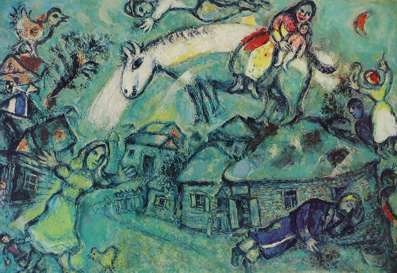 MARC CHAGALL. Tryck, signerad i trycket.