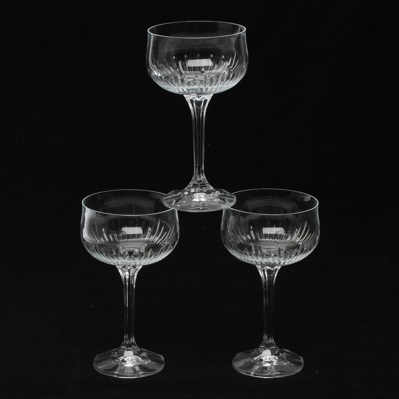 CHAMPAGNEKUPOR, 21 st, glas, 1900-tal.