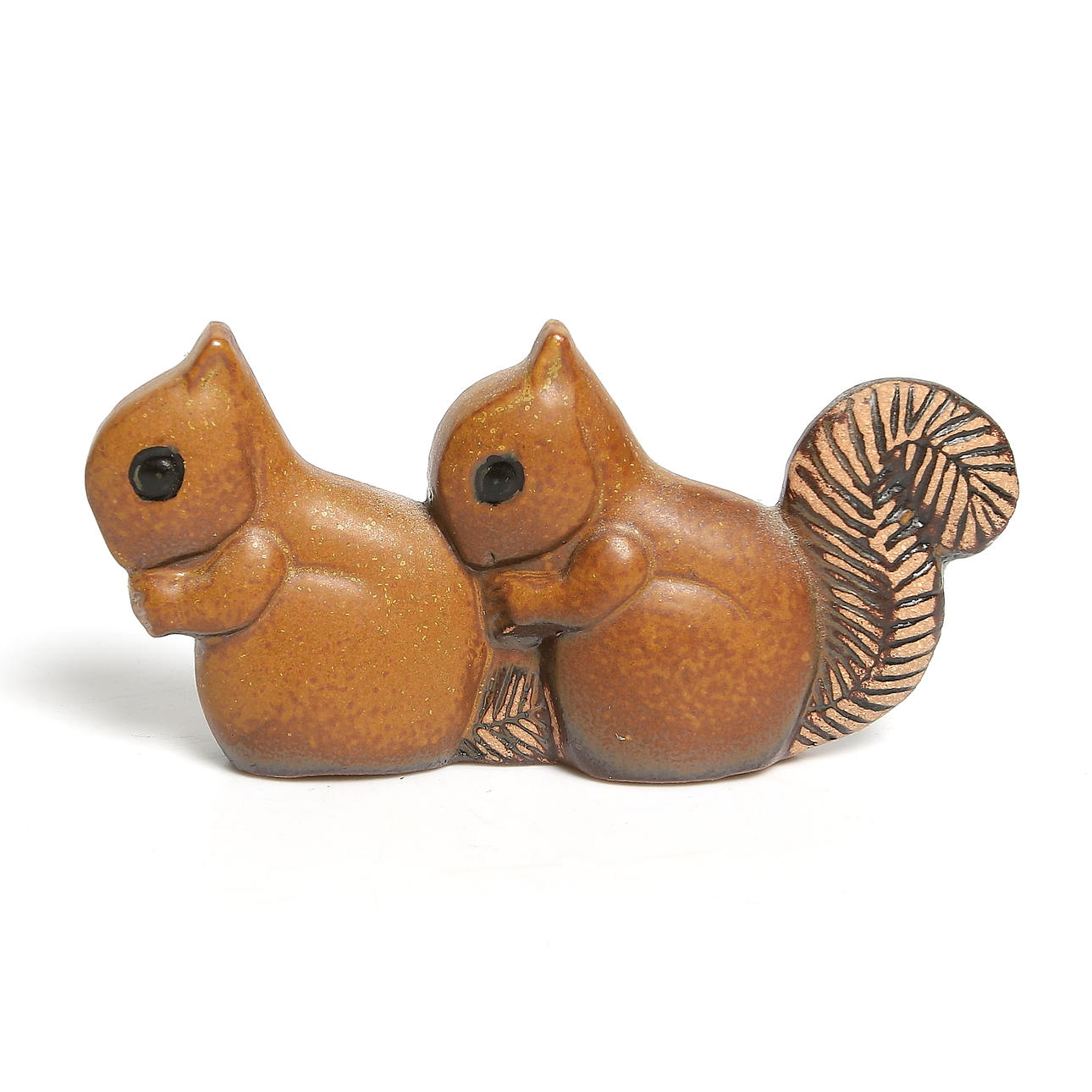 LISA LARSON. Figurin, stengods, ekorrar ur serien "Noaks Ark". 1900-tal.