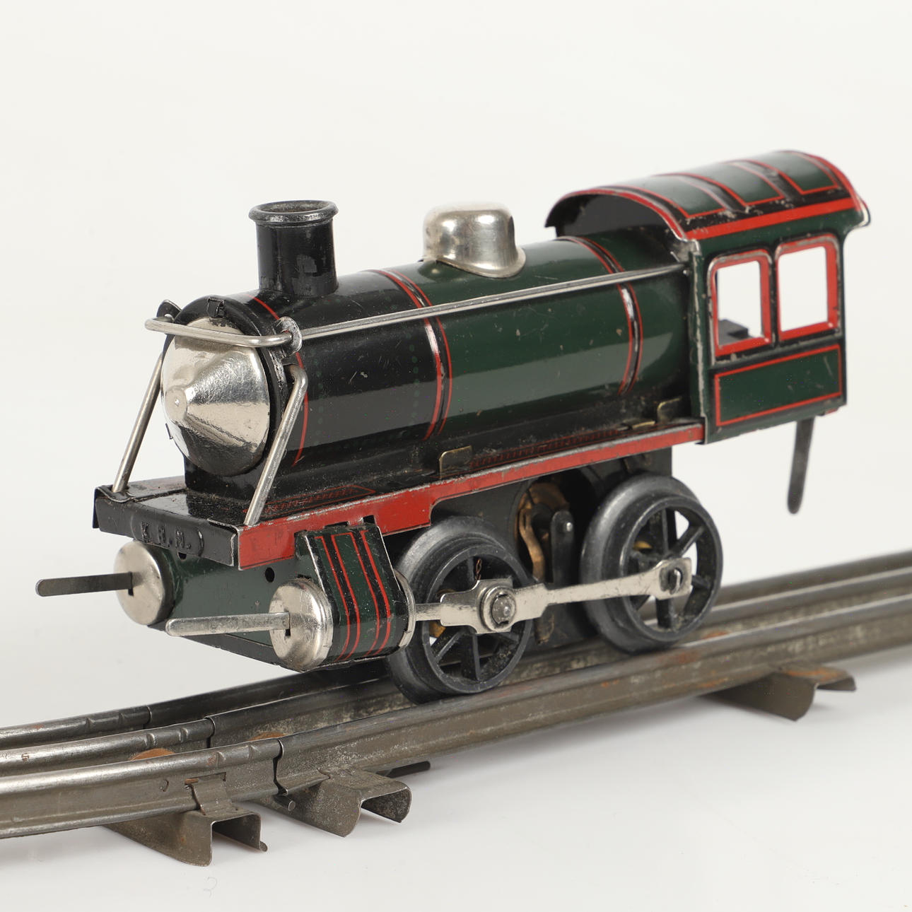Ensemble KBN Karl Bub Nürnberg – Locomotive Vapeur & Wagonnet Charbon (tôle, Remontoir)