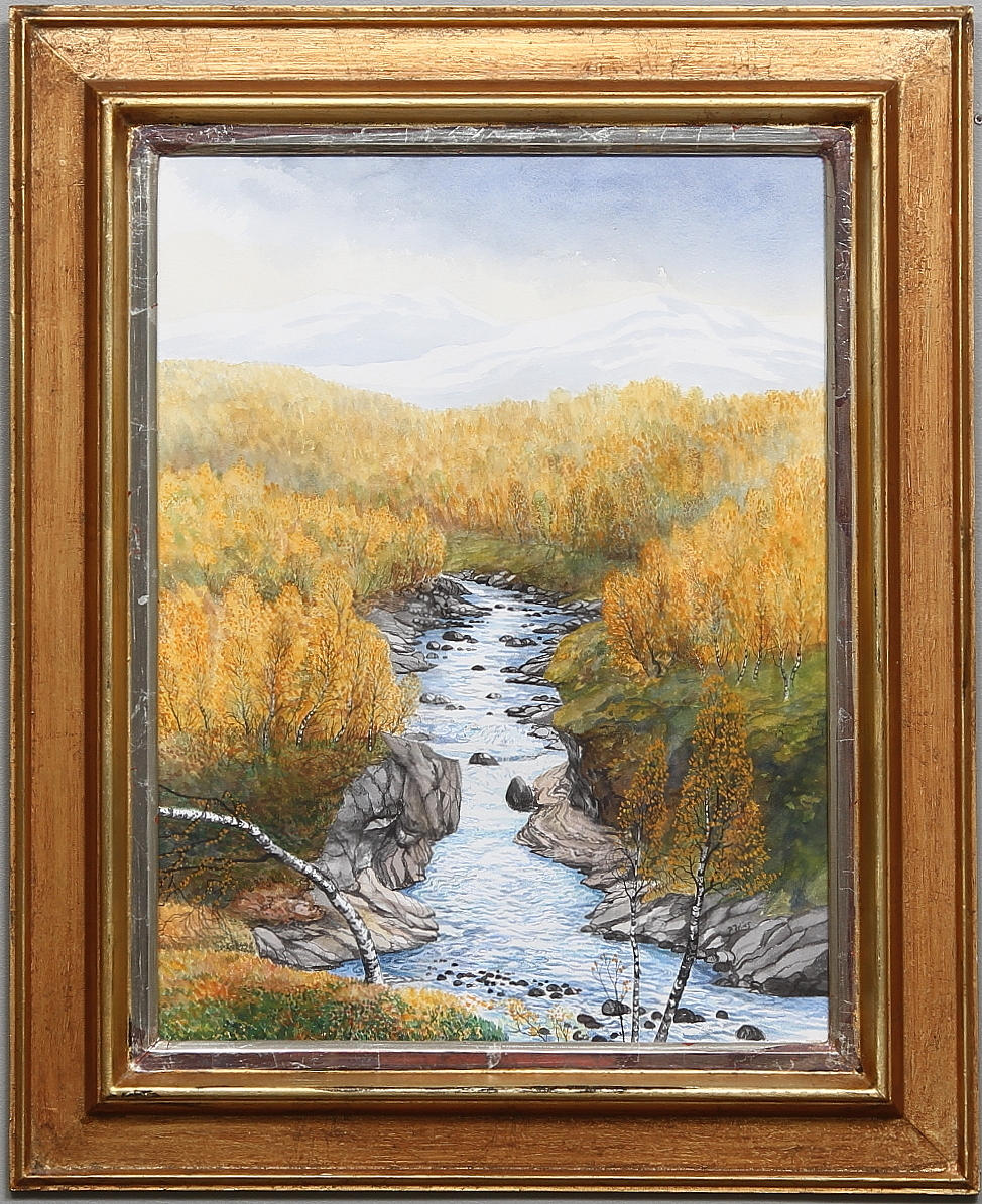 PER JULIUS. Akvarell, signerad.