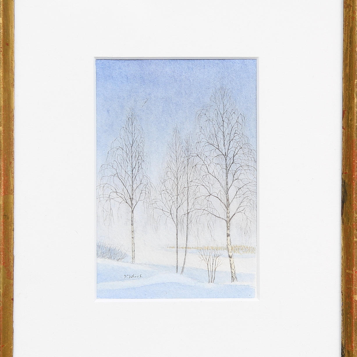 PER JULIUS. Akvarell, signerad.