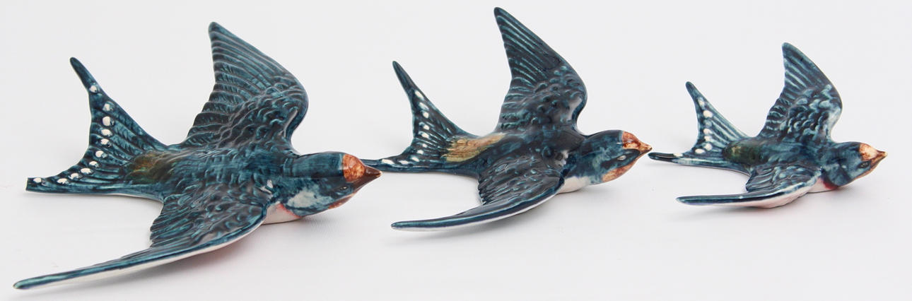 VÄGGFIGURINER, Beswick, 3 st. vintage.