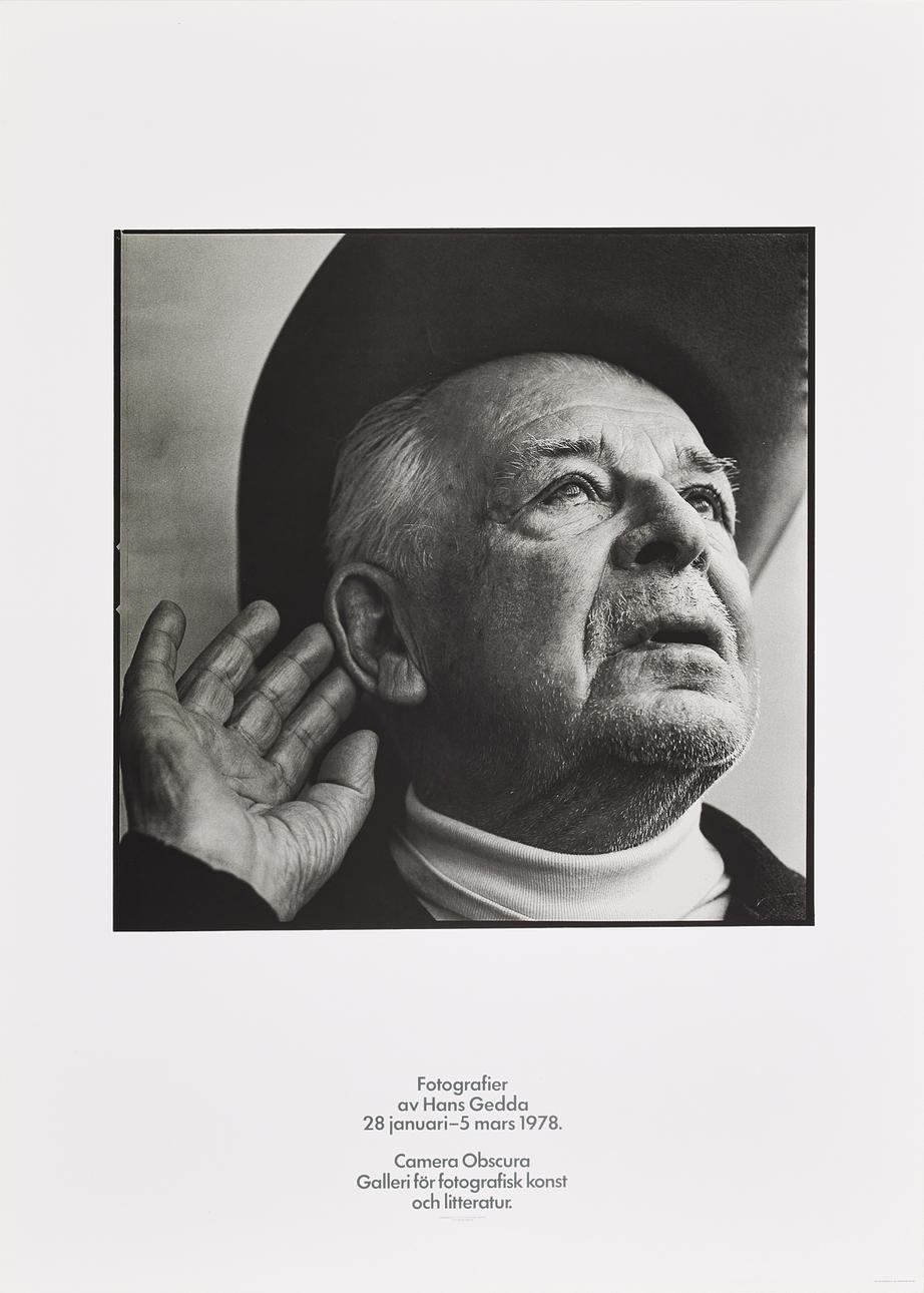 HANS GEDDA. Näyttelyn juliste.