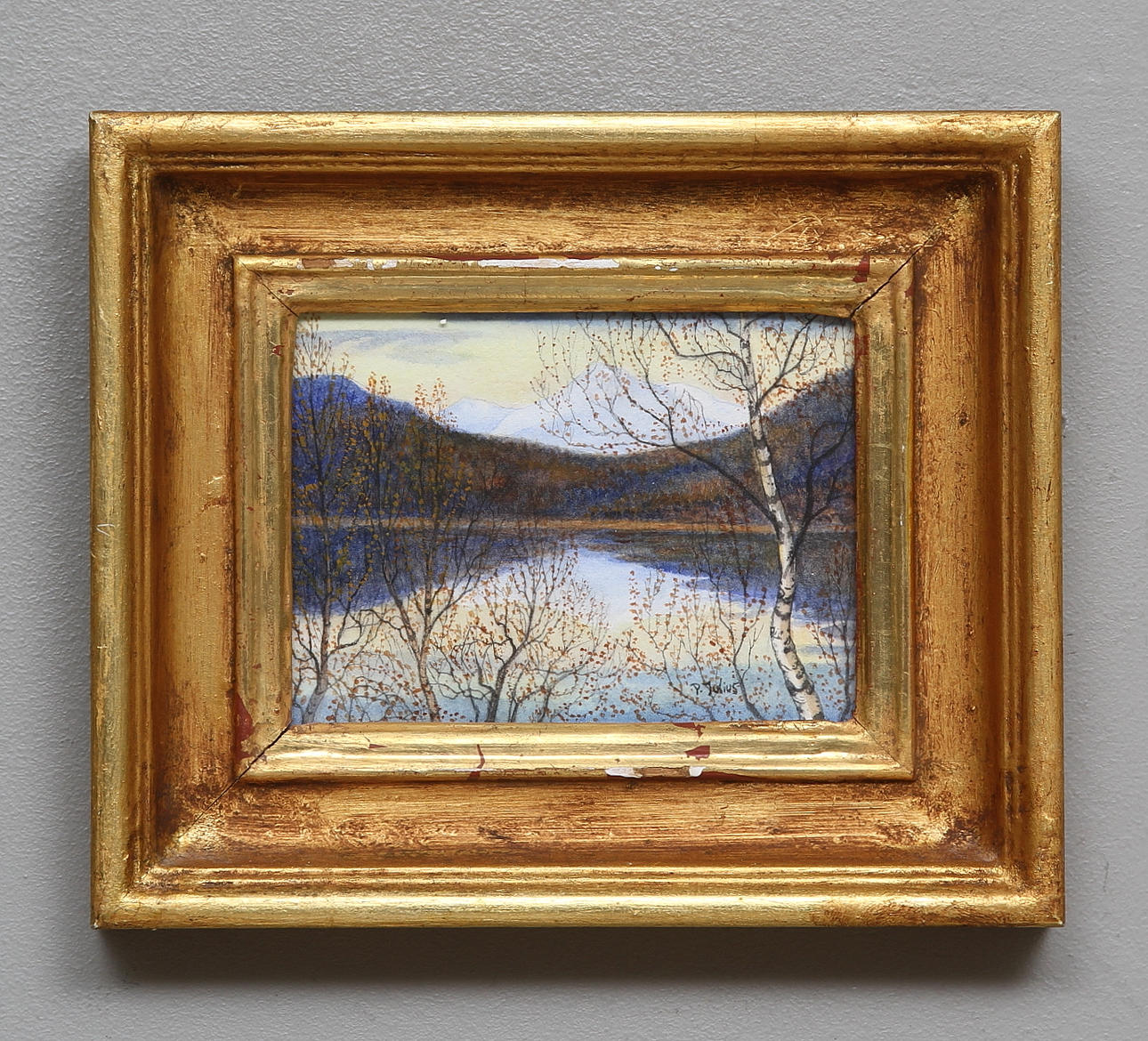 PER JULIUS. Akvarell, signerad.