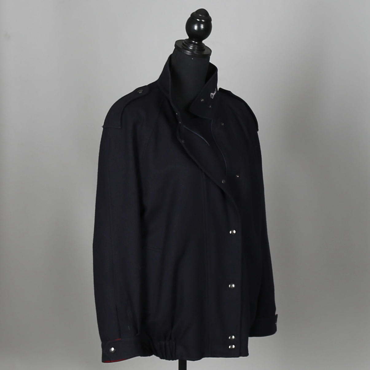 JACKA, dam, Burberry, ull, marinblå.