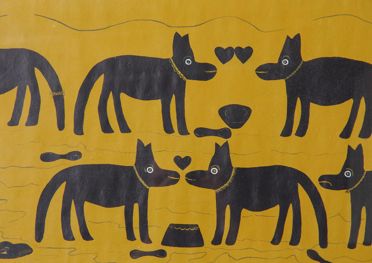 KERSTIN ANDERSSON. "Dialog", blandteknik, signerad Kerstin Anders.-.