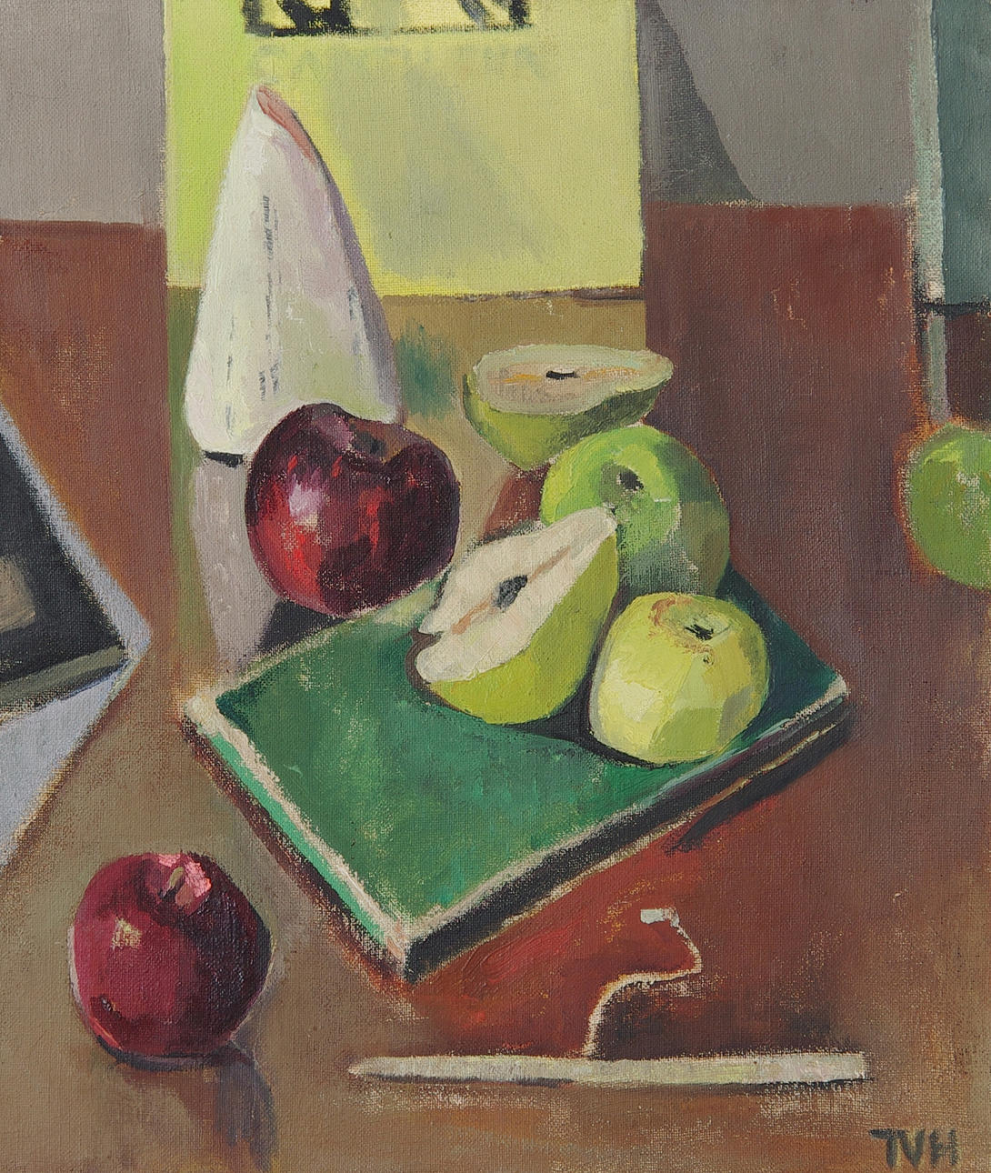 TORA VEGA HOLMSTRÖM. Frukstilleben, olja på duk, monogramsignerad T.V.H.