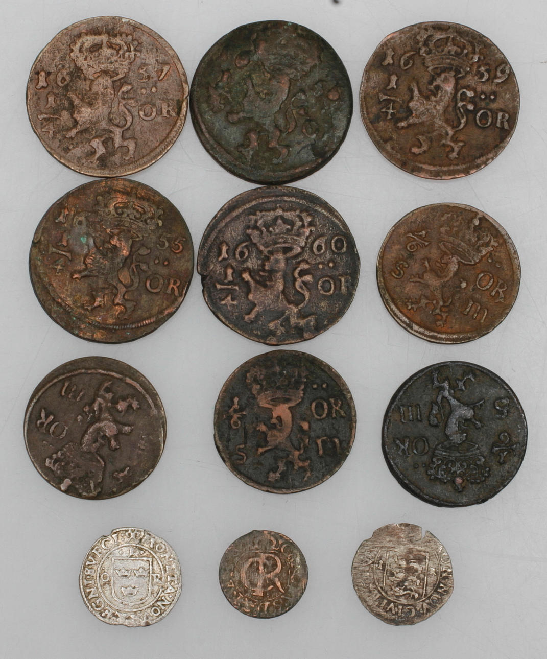 MYNT, 12 st, Karl XI/Karl X, 1600-tal.