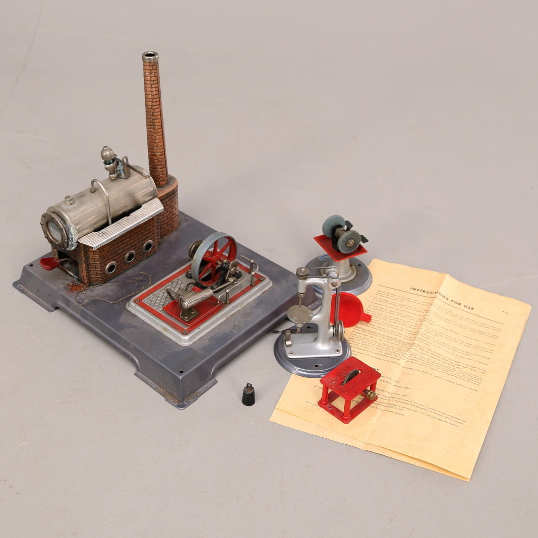 STEAM MACHINE, Wilesco, with accessories.