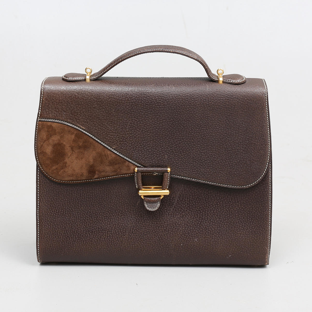 HANDVÄSKA, skinn och mocka, Gucci, 1900/2000-tal.