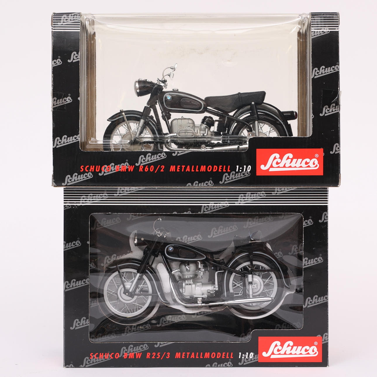 MODELLMOTORRÄDER, 2 Stück, Metall, BMW, Schuco.