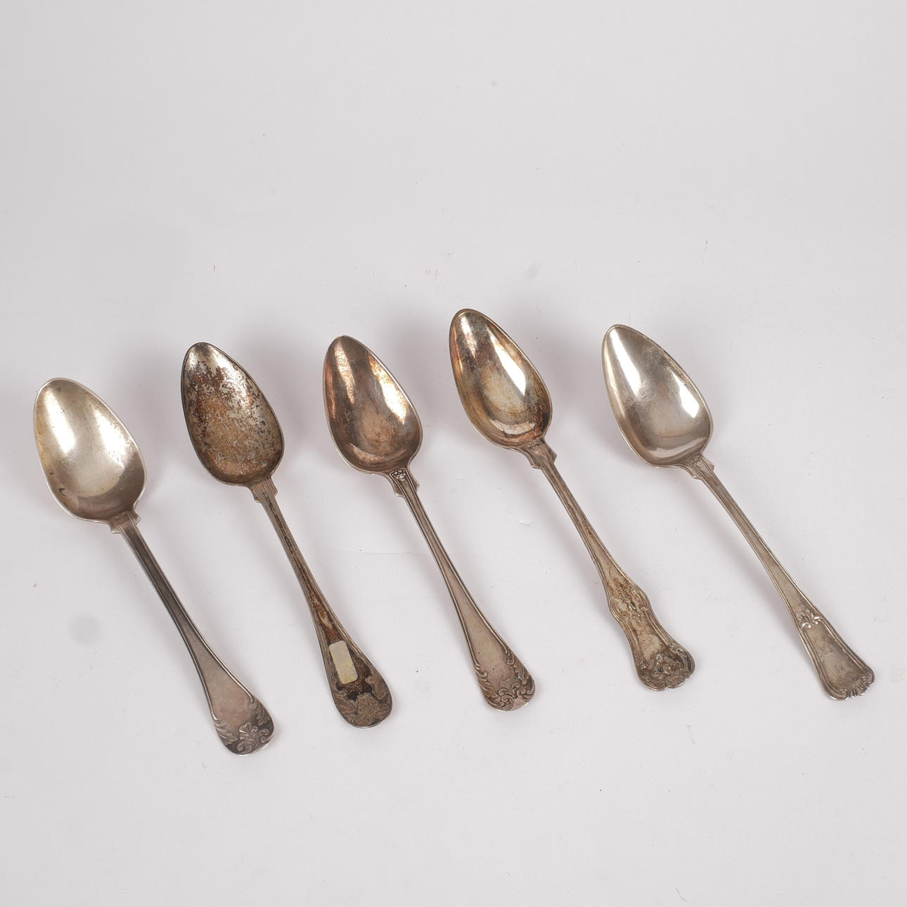 SPOONS, silver, 19th century.